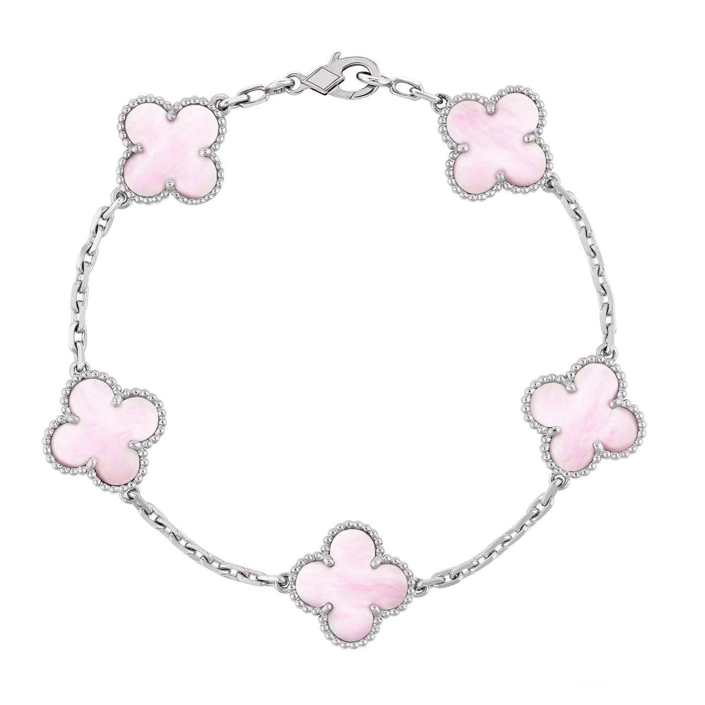 Silberrosa | Klavertje Vier Armbånd