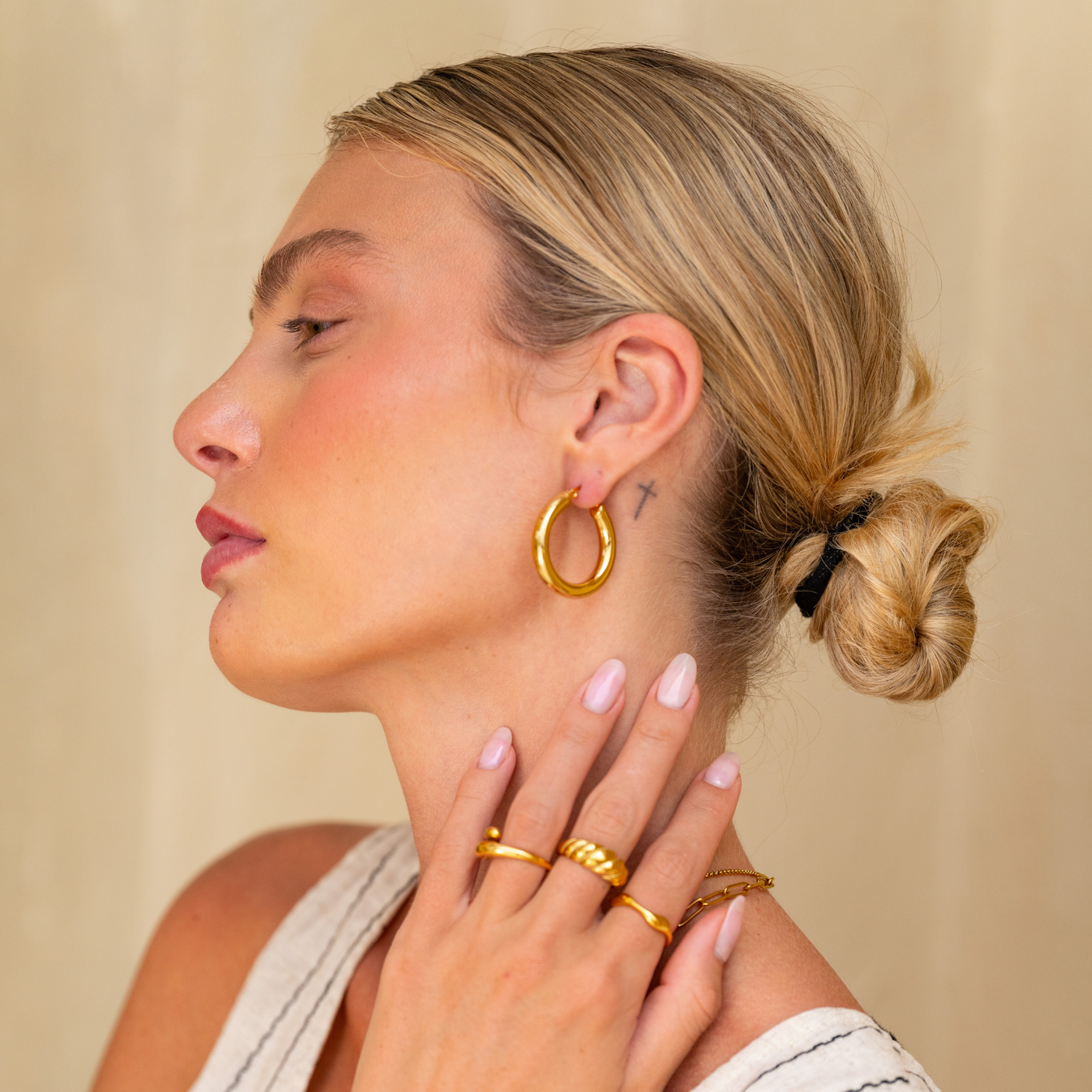 ALINA Guld Hoops