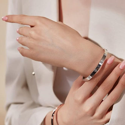EINDLOOP ARMBAND MED ZIRKONIA
