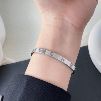 EINDLOOP ARMBAND MED ZIRKONIA