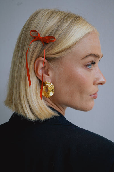 IRIS Guld Skulptur Øreringe