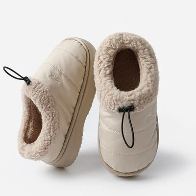 Asgard Women Fluffy Cotton Shoes Antiskid Waterproof Men Outdoor Down Slippers Winter New Fur Slides Warm Plush House Slippers
