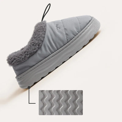 Asgard Women Fluffy Cotton Shoes Antiskid Waterproof Men Outdoor Down Slippers Winter New Fur Slides Warm Plush House Slippers