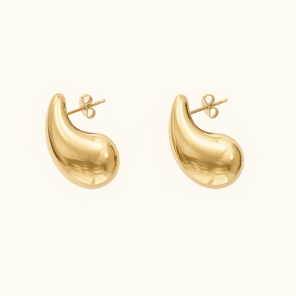 ELLA Vanddråbe Øreringe | Guld