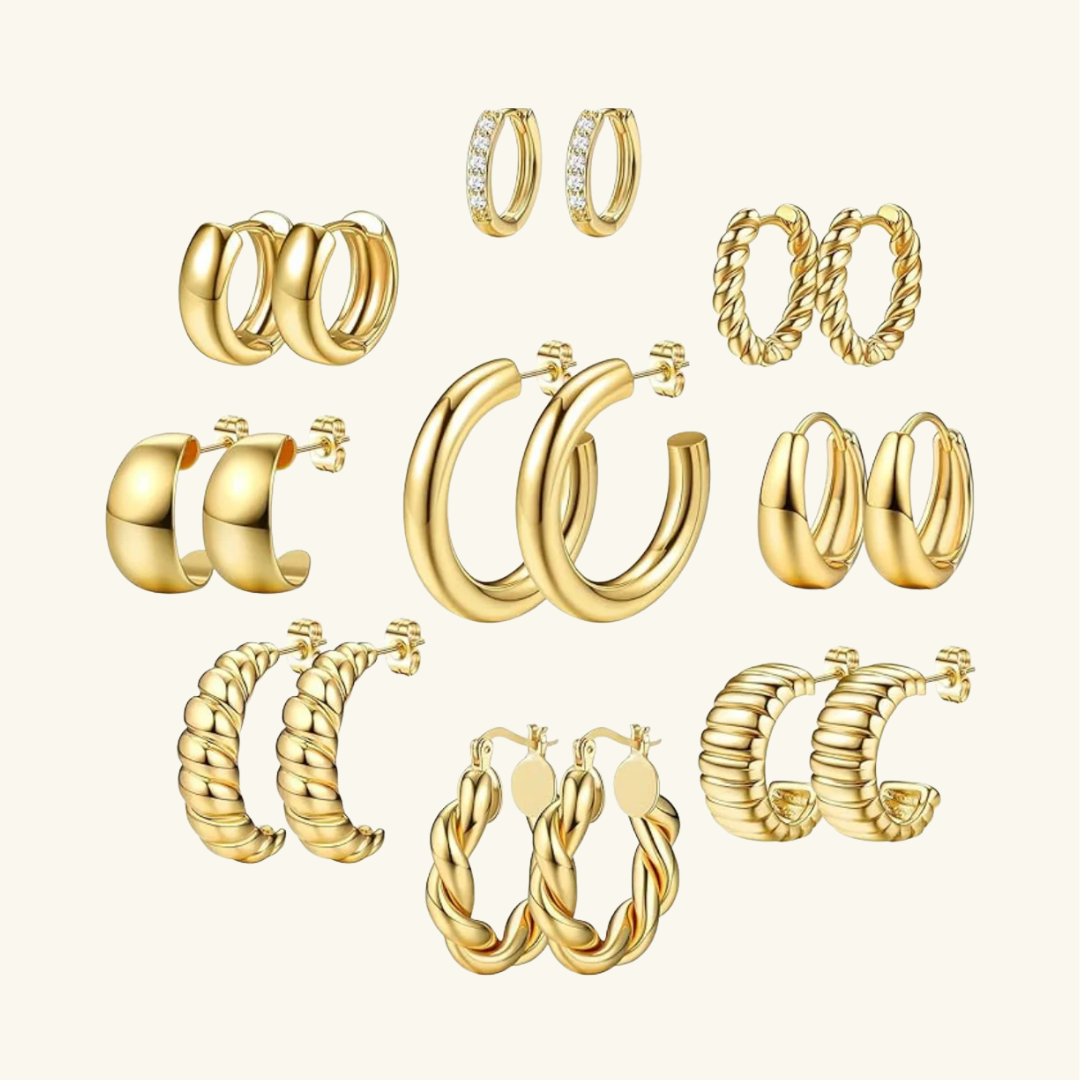 PAIRS Øreringe | Guld