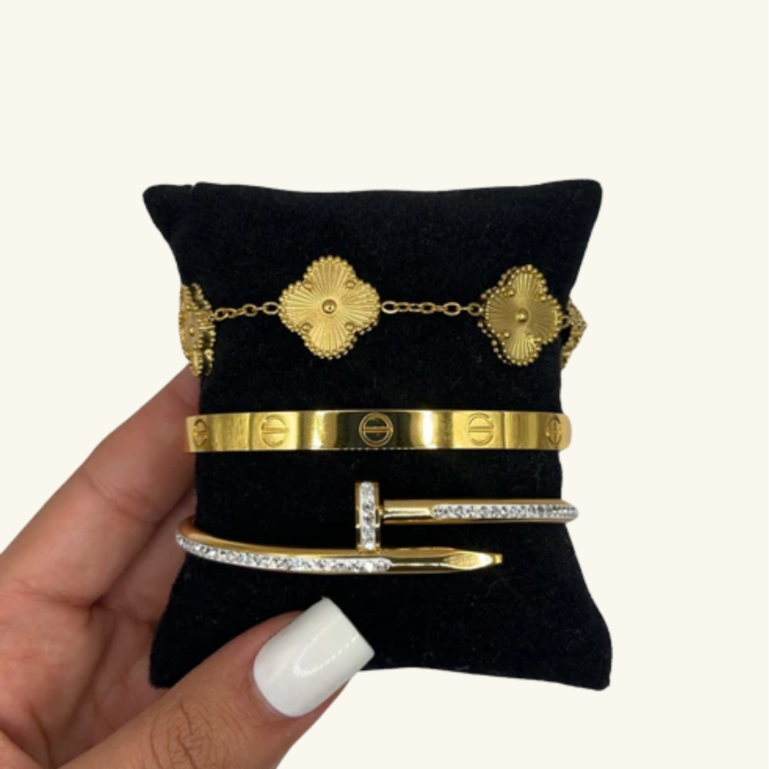 Aurora Armbåndssæt | 3-delt | 18K Forgyldt